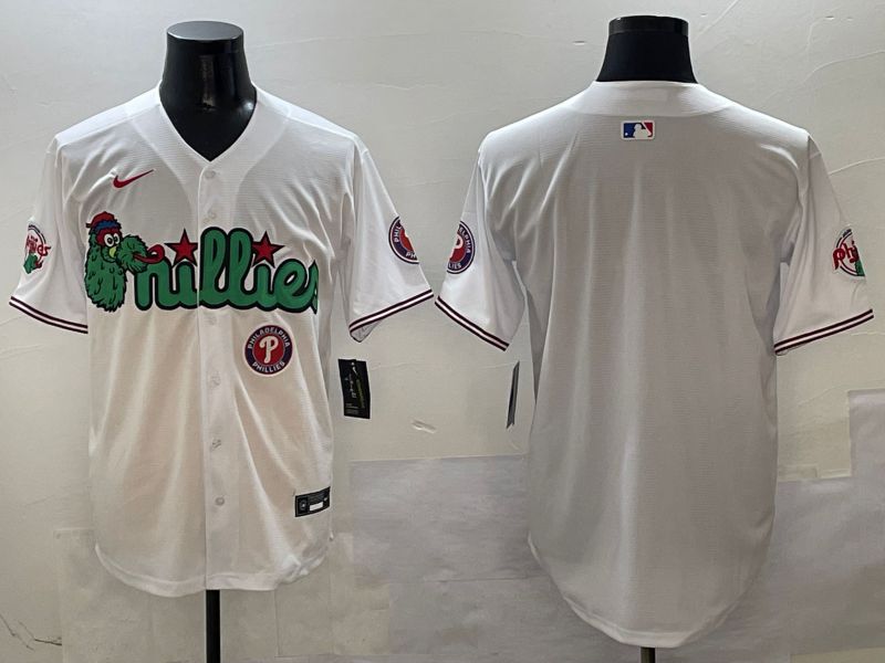 Men Philadelphia Phillies Blank White three generations Joint Name 2025 Nike MLB Jersey style 3